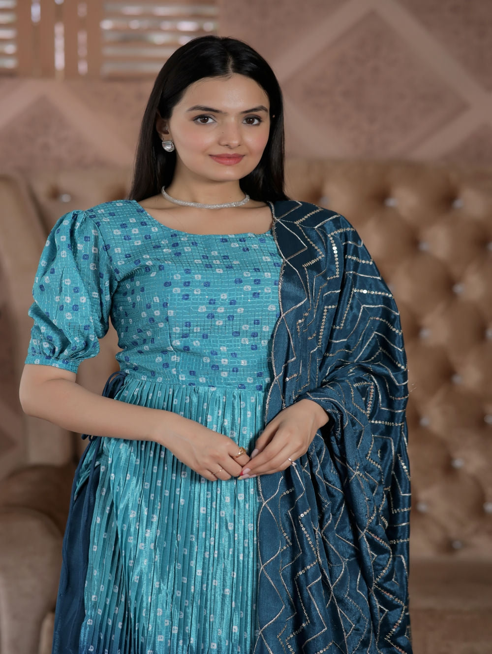 NAVY BLUE new pattern kurti set dress for girls sasta sasti plazo dikhaiye  dikhao kurtis combo